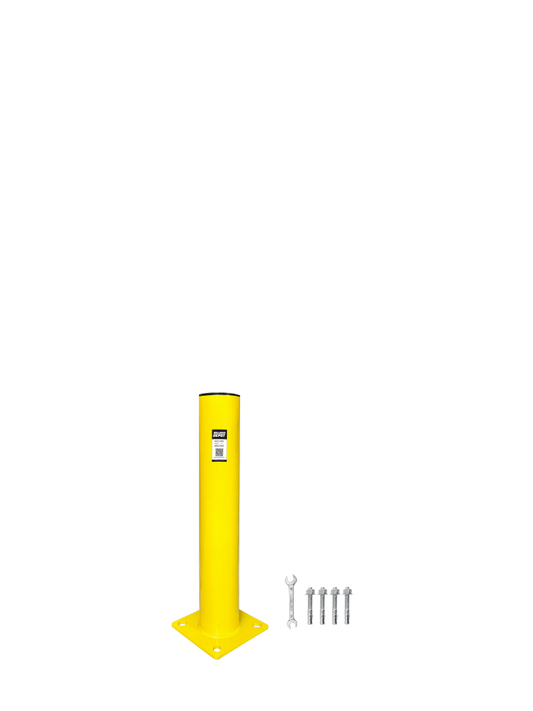 Safety Bollards, Heavy Duty Yellow 4.5" Steel Post (24")