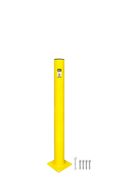 Safety Bollards, Heavy Duty Yellow 4.5" Steel Post (42")