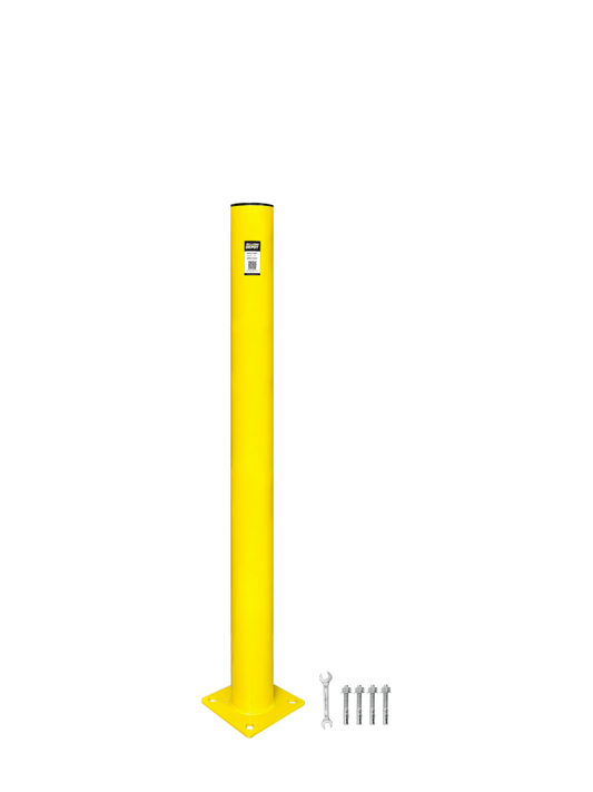 Safety Bollards, Heavy Duty Yellow 4.5" Steel Post (48")