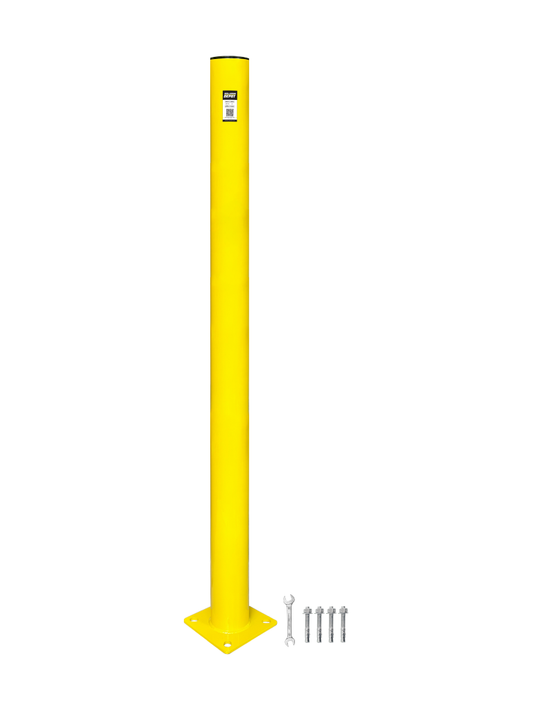 Safety Bollards, Heavy Duty Yellow 4.5" Steel Post (60")