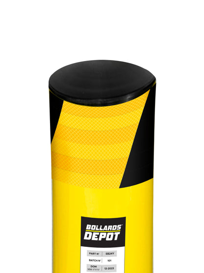 Safety Bollards, Heavy Duty Yellow 4.5" Steel Post (42")